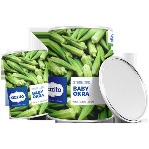 100% Fresh Ready To Cook Canned Green Baby Okra