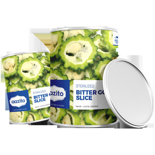 100% Fresh Ready To Cook Canned Green Sliced Bitter Gourd (Karela) Shelf Life: 24 Months