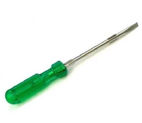 Green And Silver 18 Cm Long Plastic Hnadle Stainless Steel Taparia Screw Driver