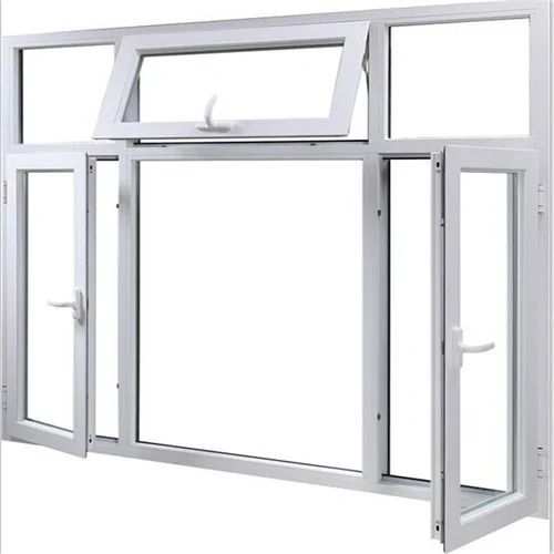 White 22 Mm Thick Paint Coated Plain Aluminium Casement Window