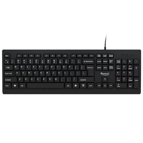 Black 46.8L X 18.4H Cm 650 Grams Abs Plastic Computer Wired Keyboard 