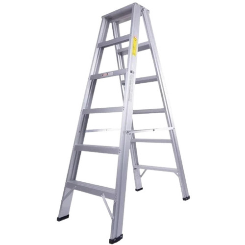 6 फुट संक्षारण प्रतिरोध गैल्वेनाइज्ड स्टेप एल्यूमीनियम सीढ़ी इनडोर और आउटडोर के लिए वजन: 15 किलोग्राम (किलोग्राम)