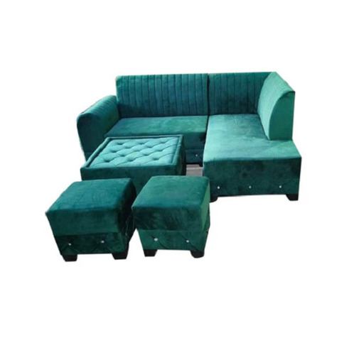 6 Seater Velvet And Wooden L Shape Sofa Set For Living Room At Best Price  In Bhiwani | S.K. Furniture