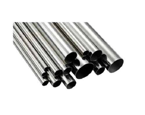 Silver 9 Mm Thickness Round 304 Stainless Steel Pipes For Construction Use 