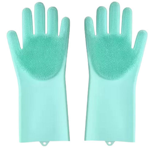 Full Finger Medium Cuff Water Resistant Plain Silicone Glove 