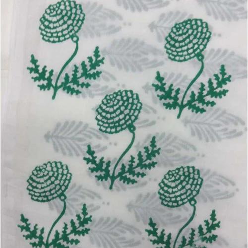 Hand Block Print Fabric For Making Ladies Garments, 50-100 Meter Length
