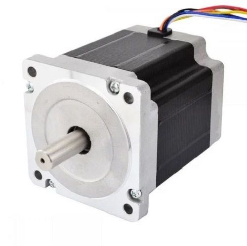 Black And Silver Single Phase Electrical 24 Volt Stepper Motor For Industrial Use 