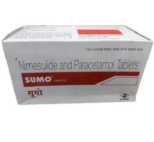 Sumo Tablet - 200 Mg Strength, 10x10 Tablets In Strips | General Antibiotic For Reducing Fever, Contains Nimesulide & Paracetamol, Store In Cool & Dry Place