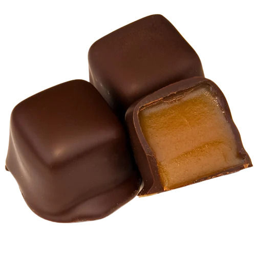 Sweet And Delicious Solid Square Eggless Caramel Filled Chocolate Bars