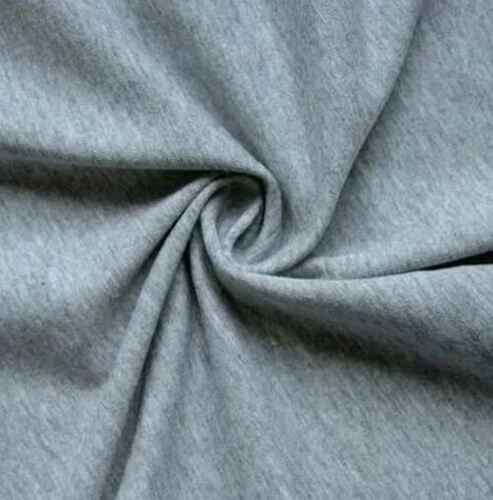 Gray Washable And Skin Friendly Plain Cotton Knitted Fabric For Garments