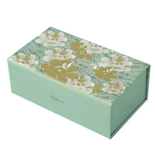 Green 11X6X4.5 Inches Rectangular Printed Cardboard Wedding Gift Box