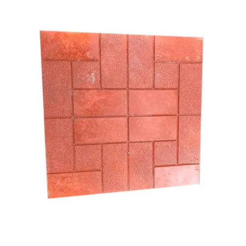 Reds / Pinks Concrete Square Parking Tile