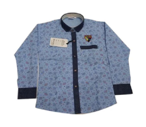 Full Sleeve Button Down Collar Cotton Printed Shirt For Boys Age Group: 18 Above