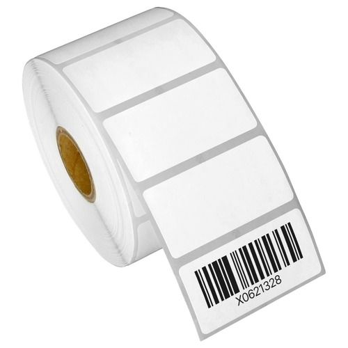 Rectangular Single Side Self Adhesive Barcode Printed Thermal Label