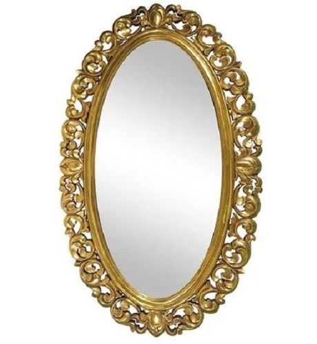 Silver Wall Mounted 18 Inch Round Polished Decorative Glass Mirror