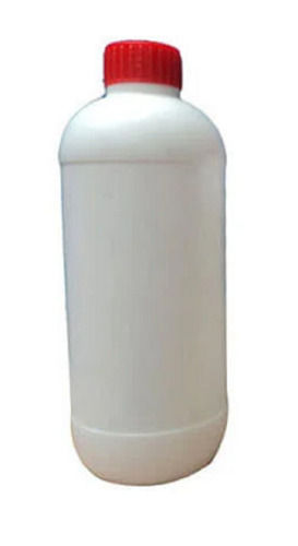 White 1 Liter Plain Round Plastic Screw Cap Pesticide Bottles