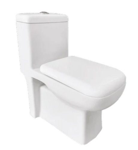 White 18X12X24 Inches Glossy Finish Ceramic One Piece Toilet 