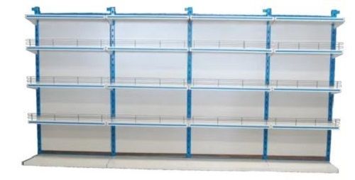 4 Layer Mild Steel Rectangular Grocery Store Rack Application: Supermarkets