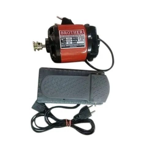 Black And Red 50 Watt 230 Voltage 1200 Rpm Automatic Aluminum Sewing Machine Motor