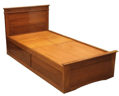 6x3.5x3 Feet Polished Indian Style Solid Wooden Single Bed