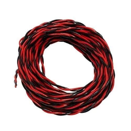 Red And Black 90 Meter Pvc Twin Twisted Copper Wire For Domestic Purposes