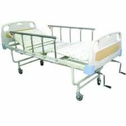 Free Stand Heavy-Duty Adjustable Moveable Hospital Patient Bed with 4 Wheel and 2 Side Rails