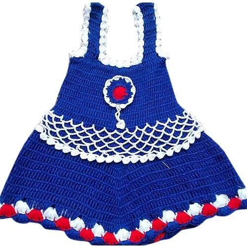 Sleeveless Casual Wear Embroidered Woolen Frock For Kids  Age Group: 1-3 Years