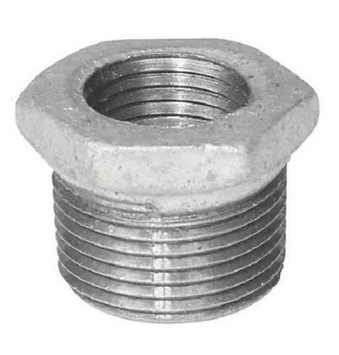 Silver Full Threaded Polished Stainless Steel Bushing For Pipe Fitting Purpose 