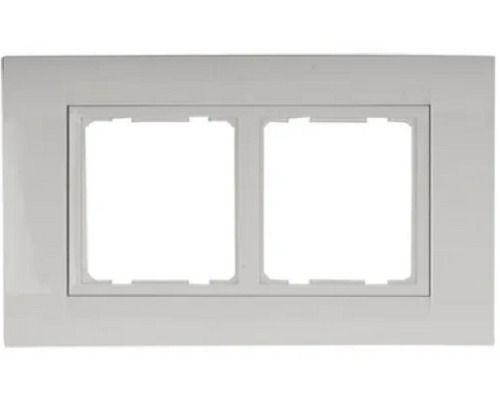 White 20 Cm Rectangular Plain Plastic Electrical Modular Plates