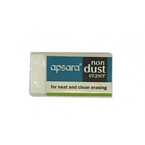 3.5 Inches Plain And Smooth Non Dust Rectangular Eraser For School Uses