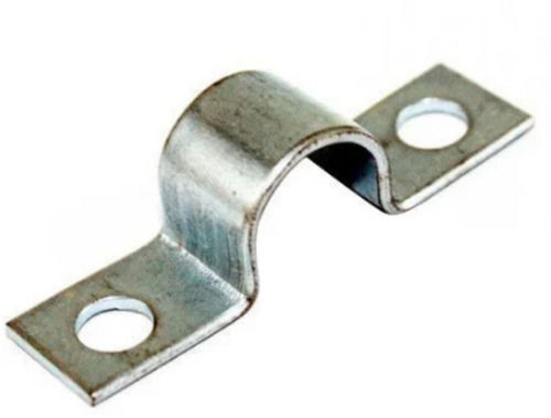 Silver 5 Inches Length Galvanized Iron Saddle Clamp Use In Automobile And Plumbing