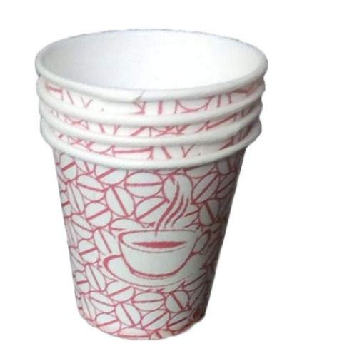 White And Pink 6X3 Inches 90 Ml Printed Recycled Disposable Paper Glass