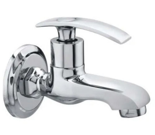 Silver 7 Inches Long Wall Mounted Glossy Finish Stainless Steel Bib Cock Tap