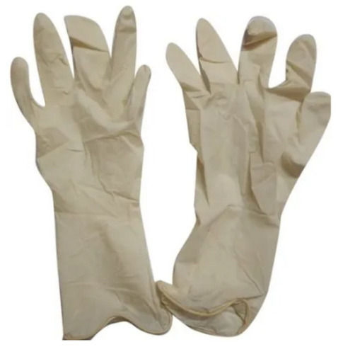 Yellow 80 Gsm Latex Reusable Surgical Gloves For Medical Purposes 