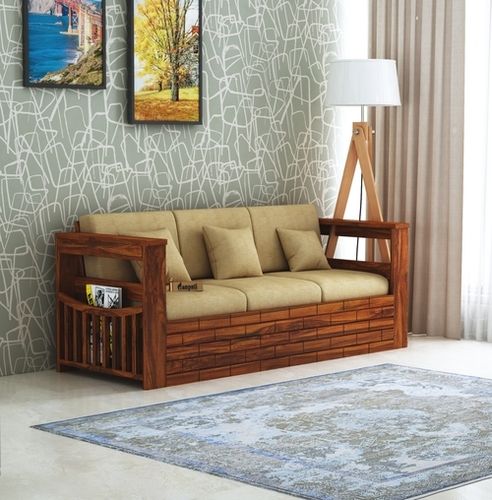 Natural Stone Available In Various Color Wooden Sofa For Living Room Use