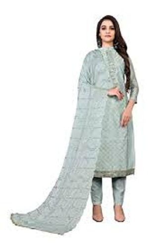 Casual Wear Regular Fit 3/4th Sleeves Readymade Breathable Silk Georgette Embroidery Pant Suit for Ladies