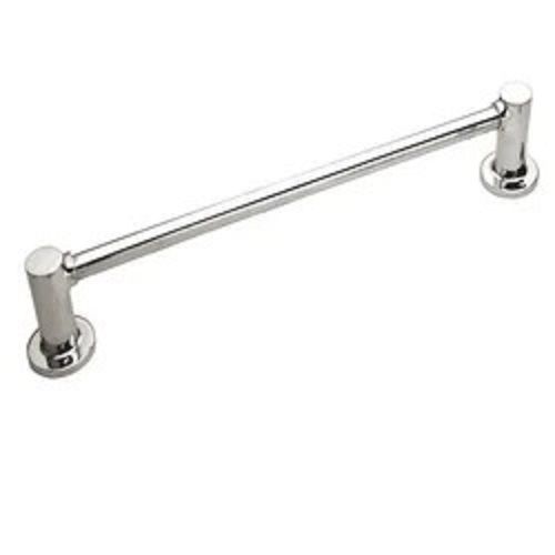 Silver 12 Inches Wall Mounted Single Tube Stainless Steel Towel Hanger 