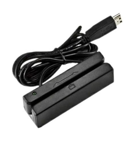 Black 147X79X47.6 Mm 100 Gram Plastic Magnetic Card Reader With Usb Cable 