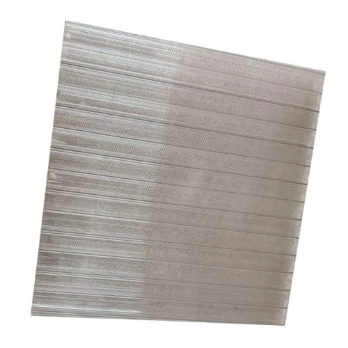 Corrugated 6 Mm Thick Water Resistant Polycarbonate Embossed Sheet 