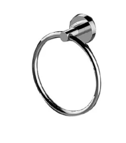 Silver 7 Inch Round Glossy Stainless Steel Towel Rings