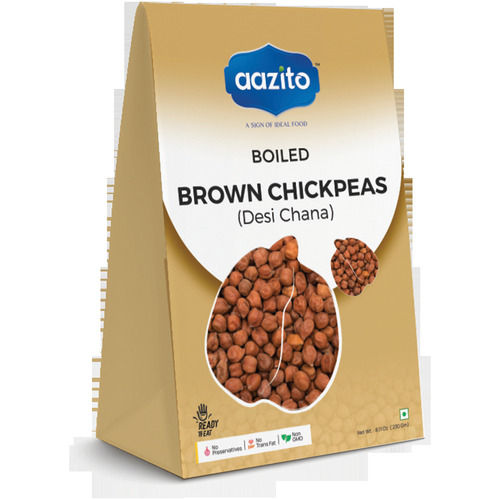 Aazito Ready To Use Boiled Whole Brown Chickpeas (Desi Chana) Origin: India