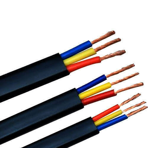 Black 2.5 Sq Mm 3 Core PVC Flat Cable