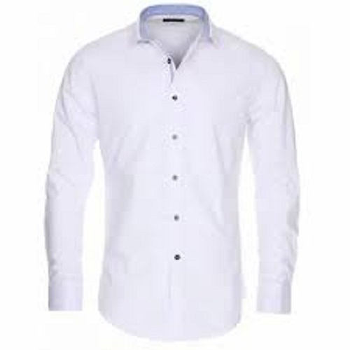 Plain Dyed Poplin Washable Full Sleeves Cotton Casual Shirt 