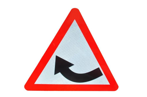 White Triangle Water Proof Acrylic Traffic Sign Board