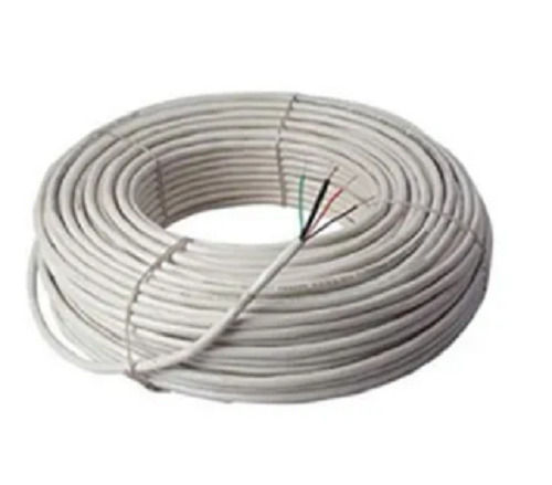 Silver 10 Meter Strong Plain Round Pvc And Copper Insulation Cctv Wire