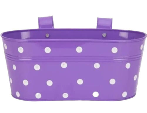 Purple 39X14X14 Centimeter Paint Coated Iron Hanging Pot 