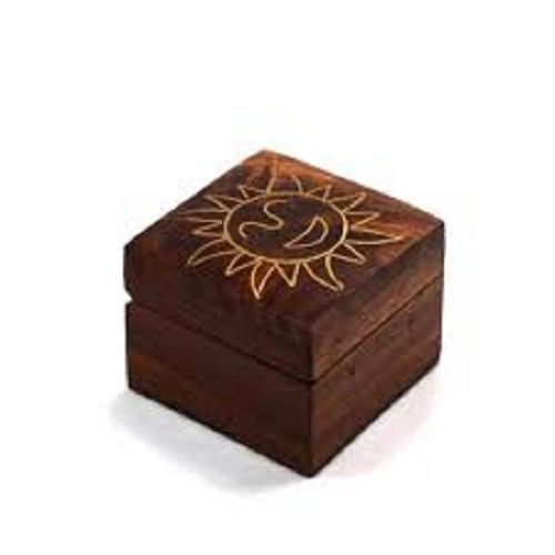 5X5X5 Cm Square Small Wooden Jewellery Box Design: Traditional