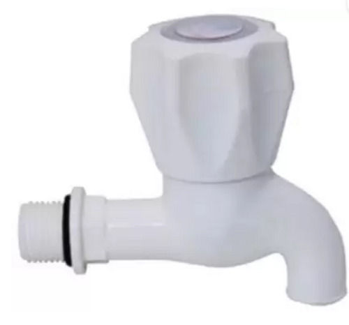 Cream 6X4 Inches Round Wall Mounted Pvc Plastic Water Tap