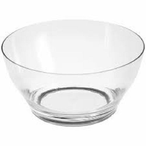 Lightweight Round Shape Leak Resistant Reusable Transparent Plain Acrylic Bowls 