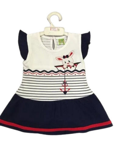 Comfortable Short Sleeves Round Neck Daily Wear Cotton Frock For Baby  Age Group: 4 Years Above